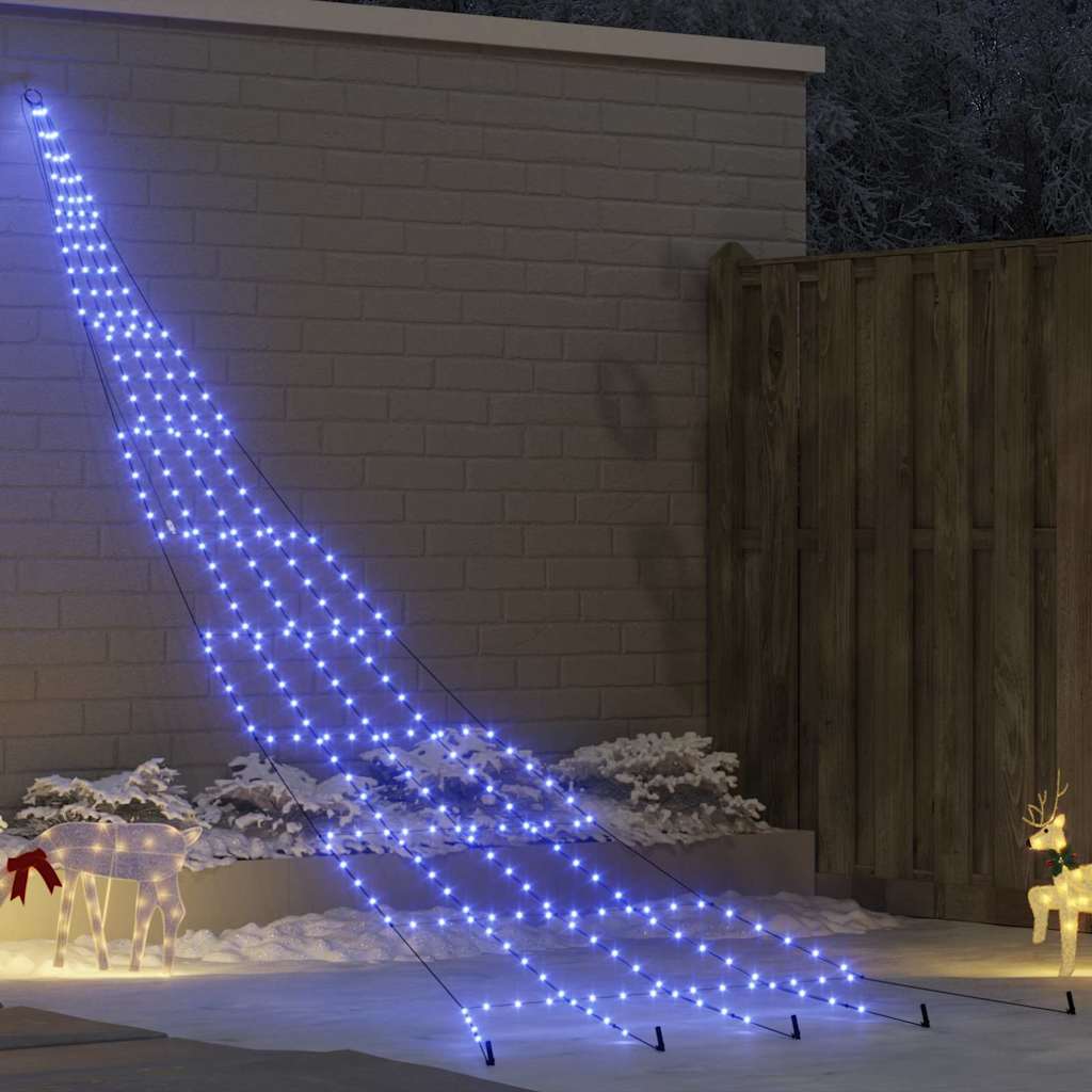 LED Julgran med markspikar Blå 511 cm Metall