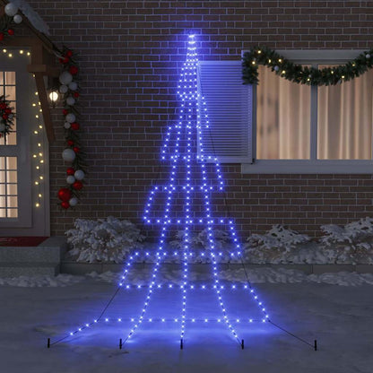 LED Julgran med markspikar Blå 511 cm Metall