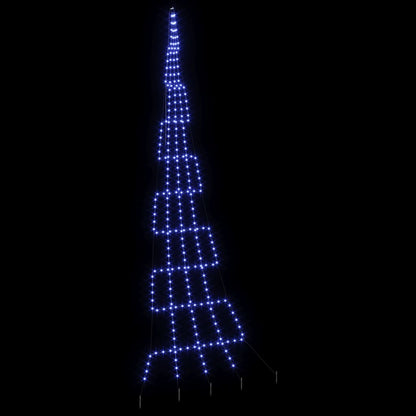 LED Julgran med markspikar Blå 511 cm Metall