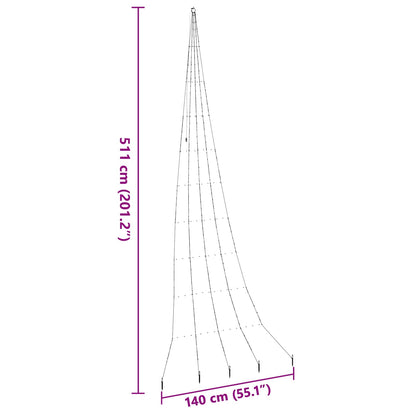 LED Julgran med markspikar Blå 511 cm Metall