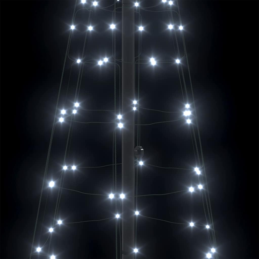 LED Julgran 250 cm 390 LED-lampor Kallvit Stål Kallvit
