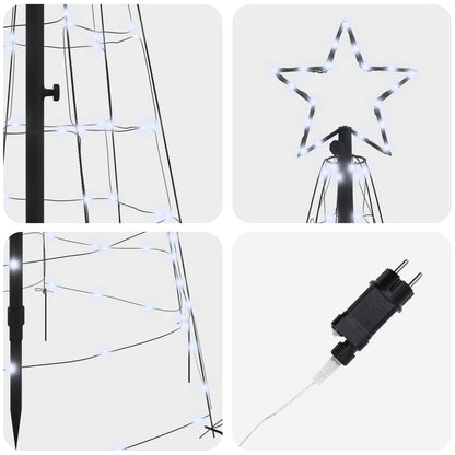 LED Julgran 250 cm 390 LED-lampor Kallvit Stål Kallvit