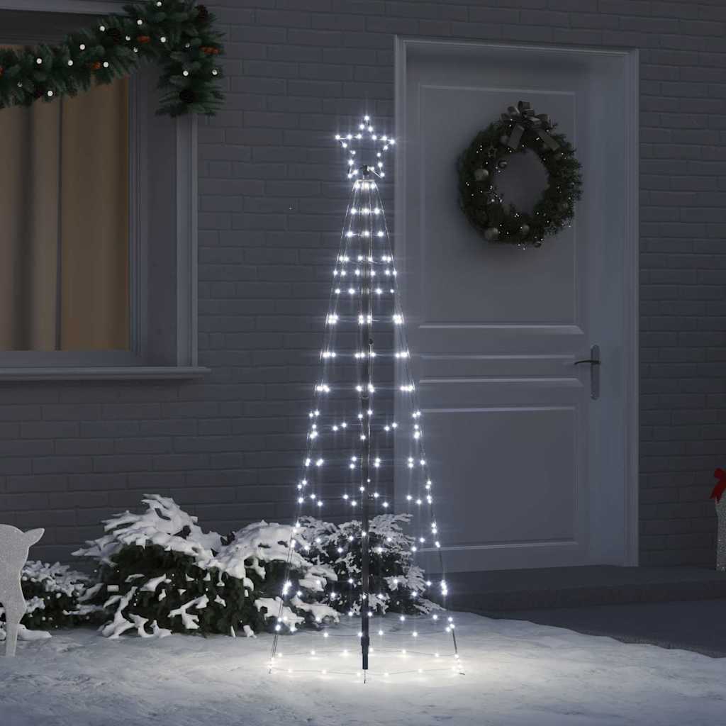 LED Julgran 250 cm 390 LED-lampor Kallvit Stål Kallvit