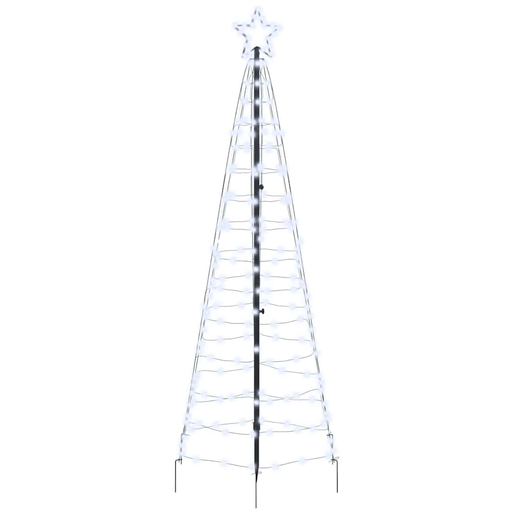 LED Julgran 250 cm 390 LED-lampor Kallvit Stål Kallvit