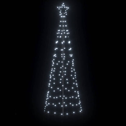 LED Julgran 250 cm 390 LED-lampor Kallvit Stål Kallvit
