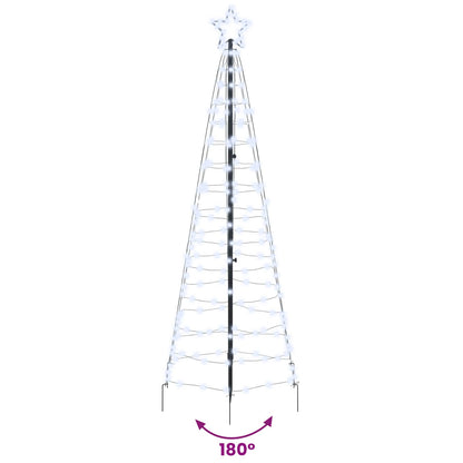 LED Julgran 250 cm 390 LED-lampor Kallvit Stål Kallvit