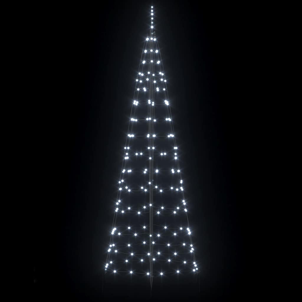 LED Julgran 250 cm 390 LED-lampor Kallvit Stål Kallvit