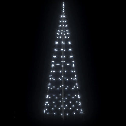 LED Julgran 250 cm 390 LED-lampor Kallvit Stål Kallvit