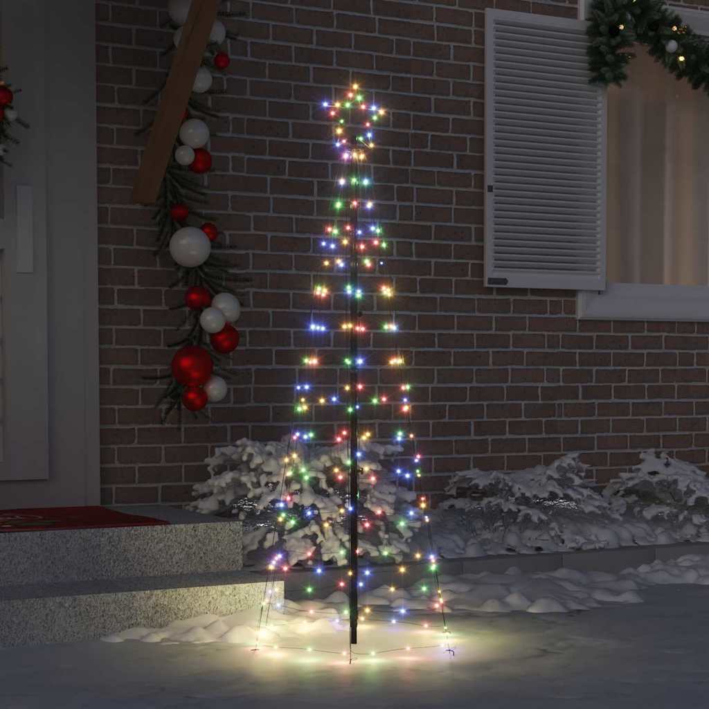 LED Julgran EKENAS 250 cm 390 LED-lampor Mångfärgad Stål
