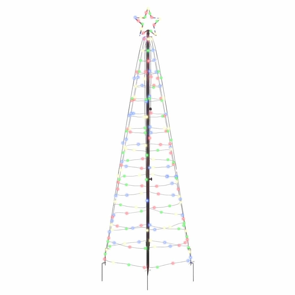 LED Julgran EKENAS 250 cm 390 LED-lampor Mångfärgad Stål