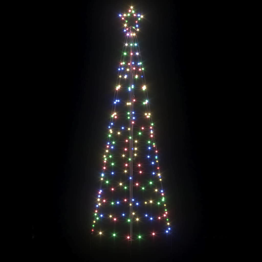 LED Julgran EKENAS 250 cm 390 LED-lampor Mångfärgad Stål