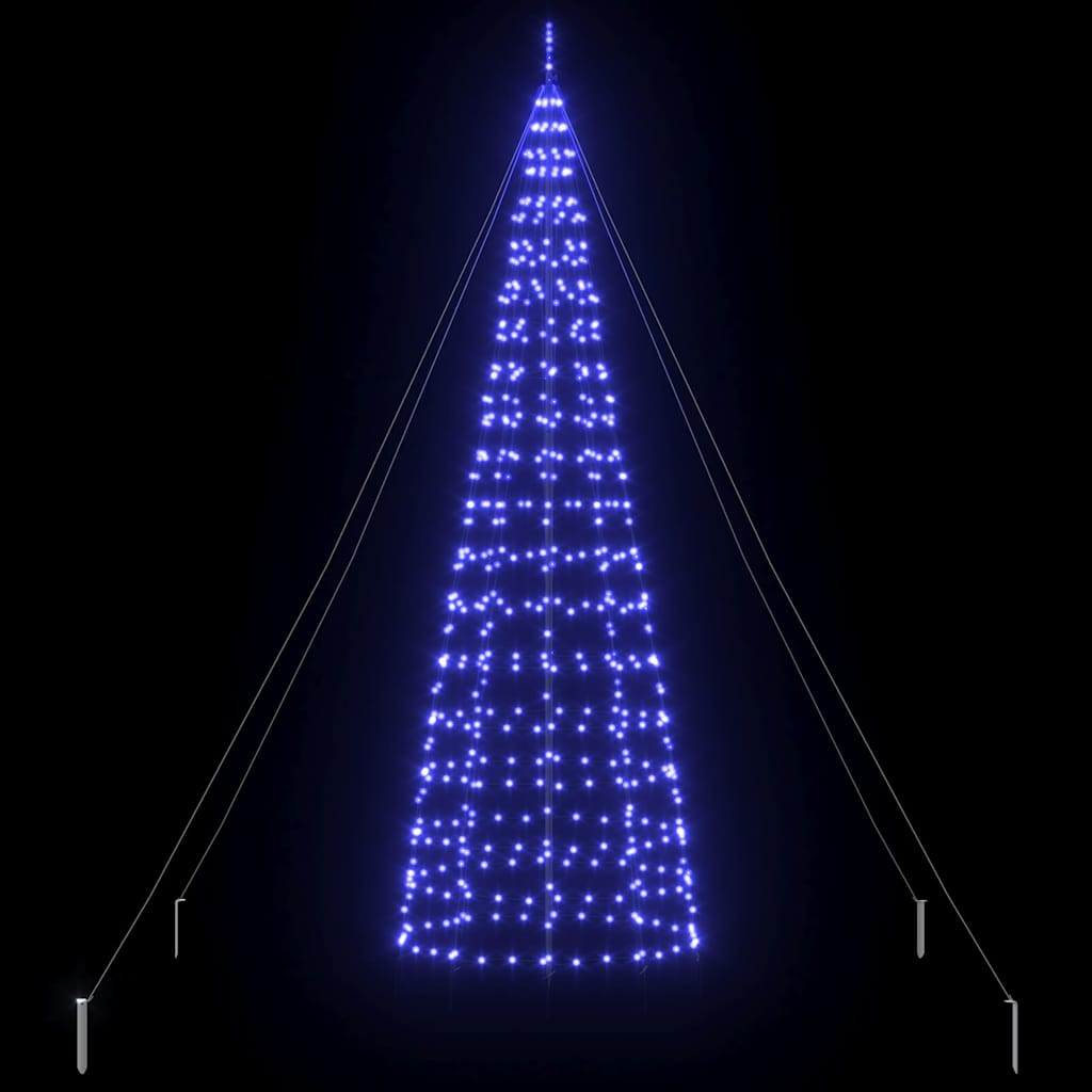 LED Julgran EKENAS 400 cm 800 LED-lampor Blå Stål Blå