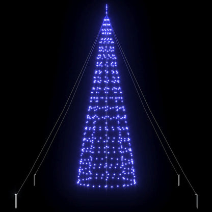 LED Julgran EKENAS 400 cm 800 LED-lampor Blå Stål Blå