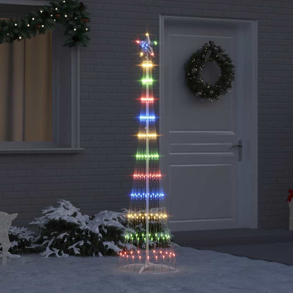 LED Julgran Flerfärgsdesign 51 x 51 x 190 cm Metall