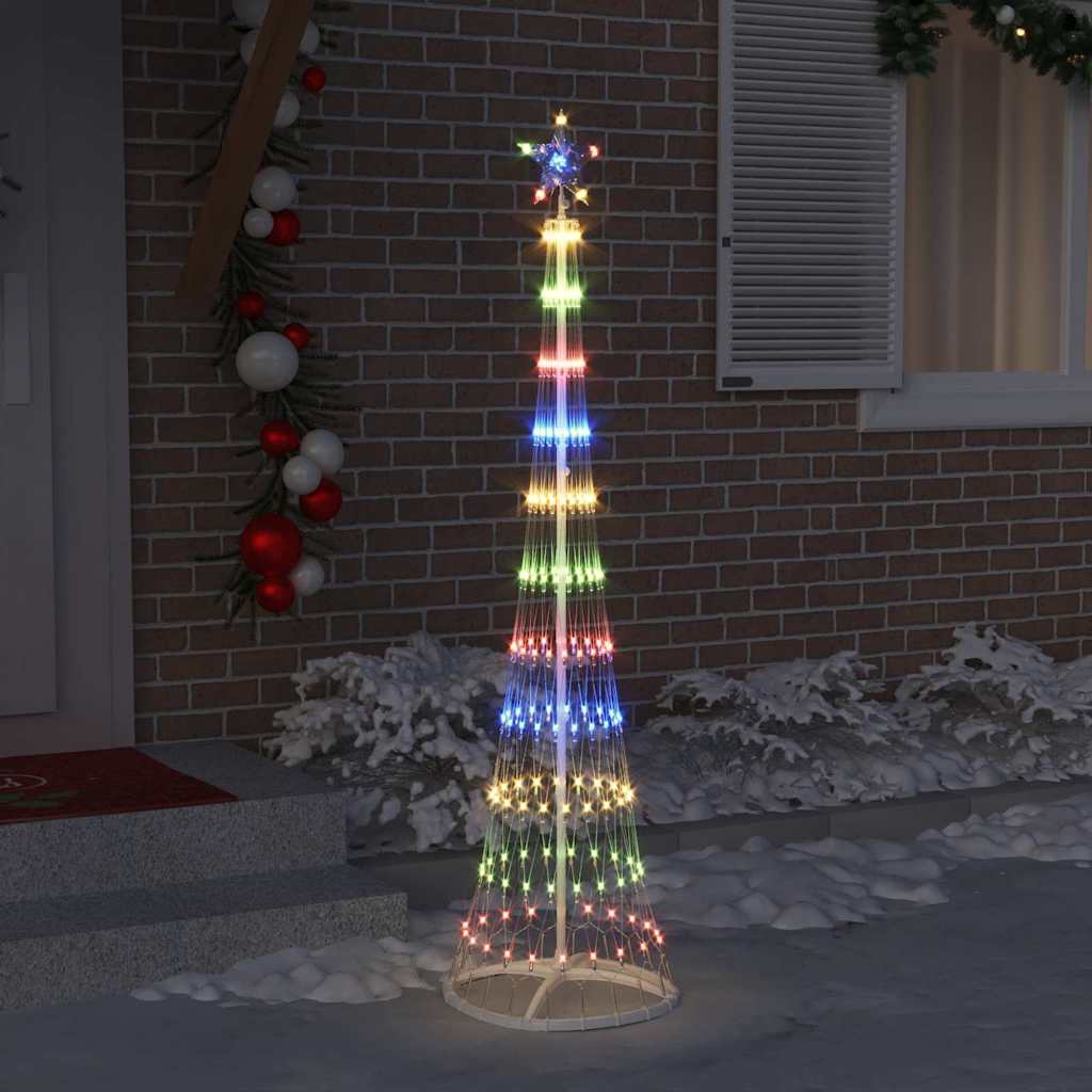 LED Julgran Flerfärgsdesign 51 x 51 x 190 cm Metall