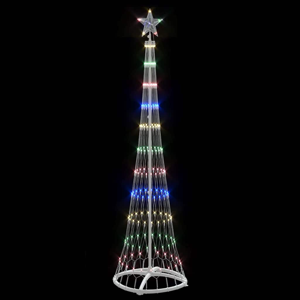 LED Julgran Flerfärgsdesign 51 x 51 x 190 cm Metall