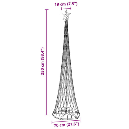 LED Julgran Blå 250 cm Metall