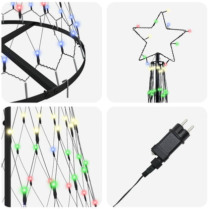 LED Julgran Flerfärgsdesign 184,5 cm Metall