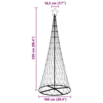 LED Julgran med 295 LED-lampor med stativ Varmvit 250 cm Metall
