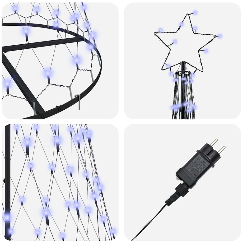LED Julgran Blå 250 cm Metall