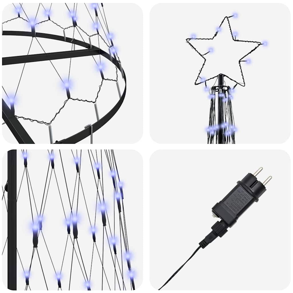 LED Julgran Blå 302,5 cm Metall
