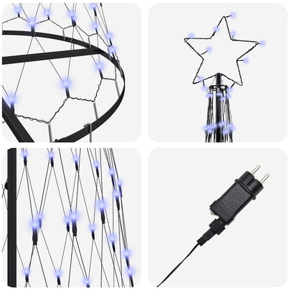 LED Julgran Blå 302,5 cm Metall