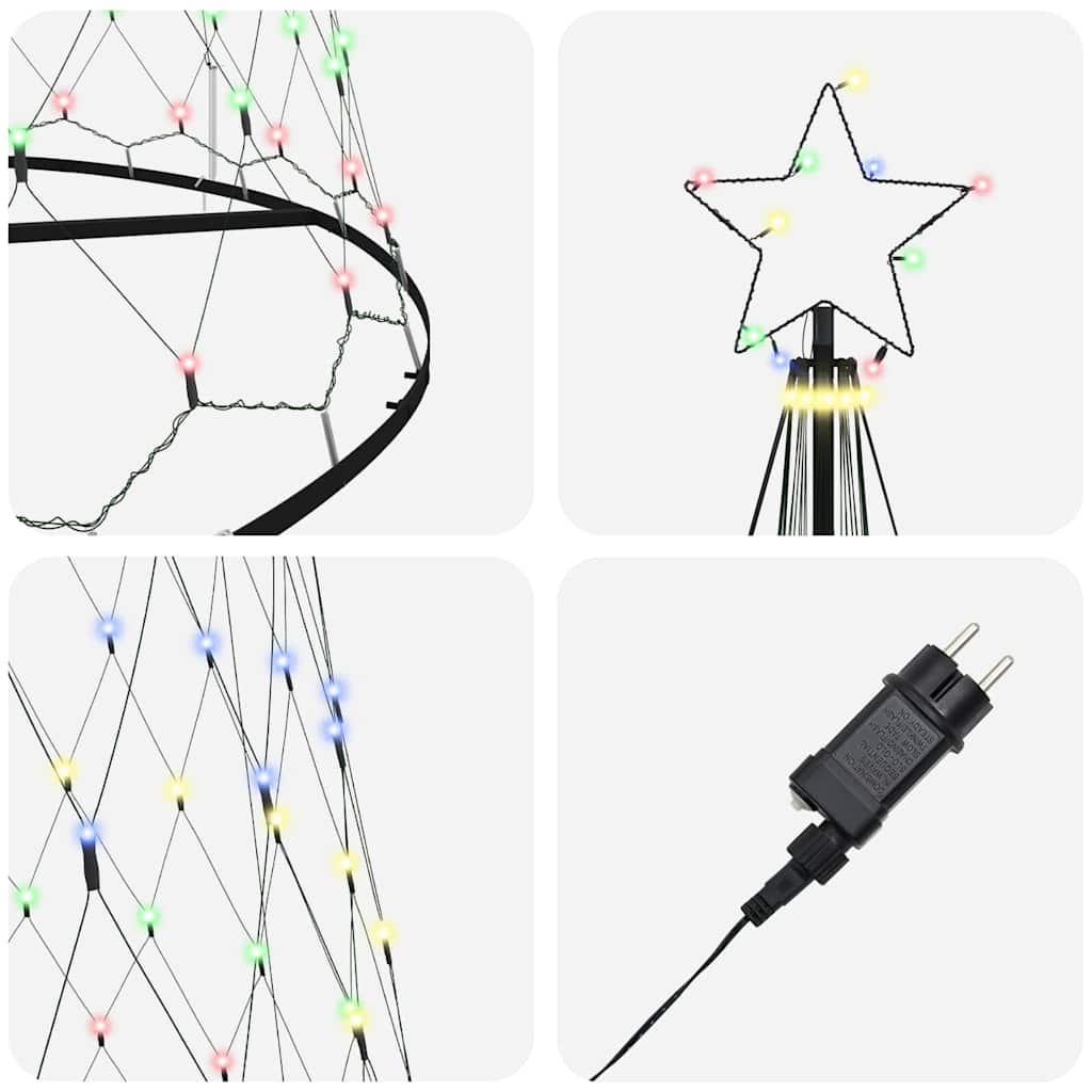 LED Julgran Flerfärgsdesign 399 cm Metall