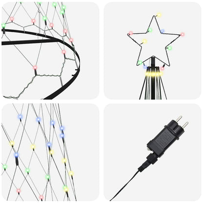 LED Julgran Flerfärgsdesign 399 cm Metall
