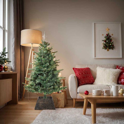 Julträdskrage Fyrkantig Svart 50 x 50 x 25 cm Vattenhyacint