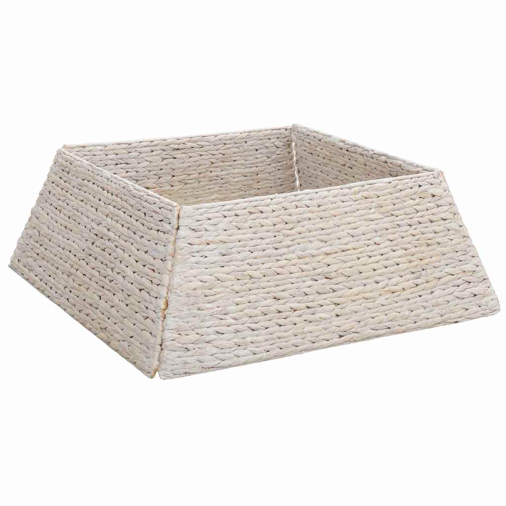Julträdskrage Fyrkantig Vit 70 x 70 x 28 cm Vattenhyacint