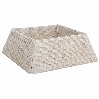 Julträdskrage Fyrkantig Vit 70 x 70 x 28 cm Vattenhyacint