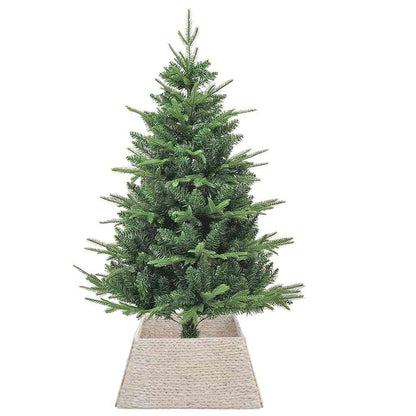 Julträdskrage Fyrkantig Vit 70 x 70 x 28 cm Vattenhyacint