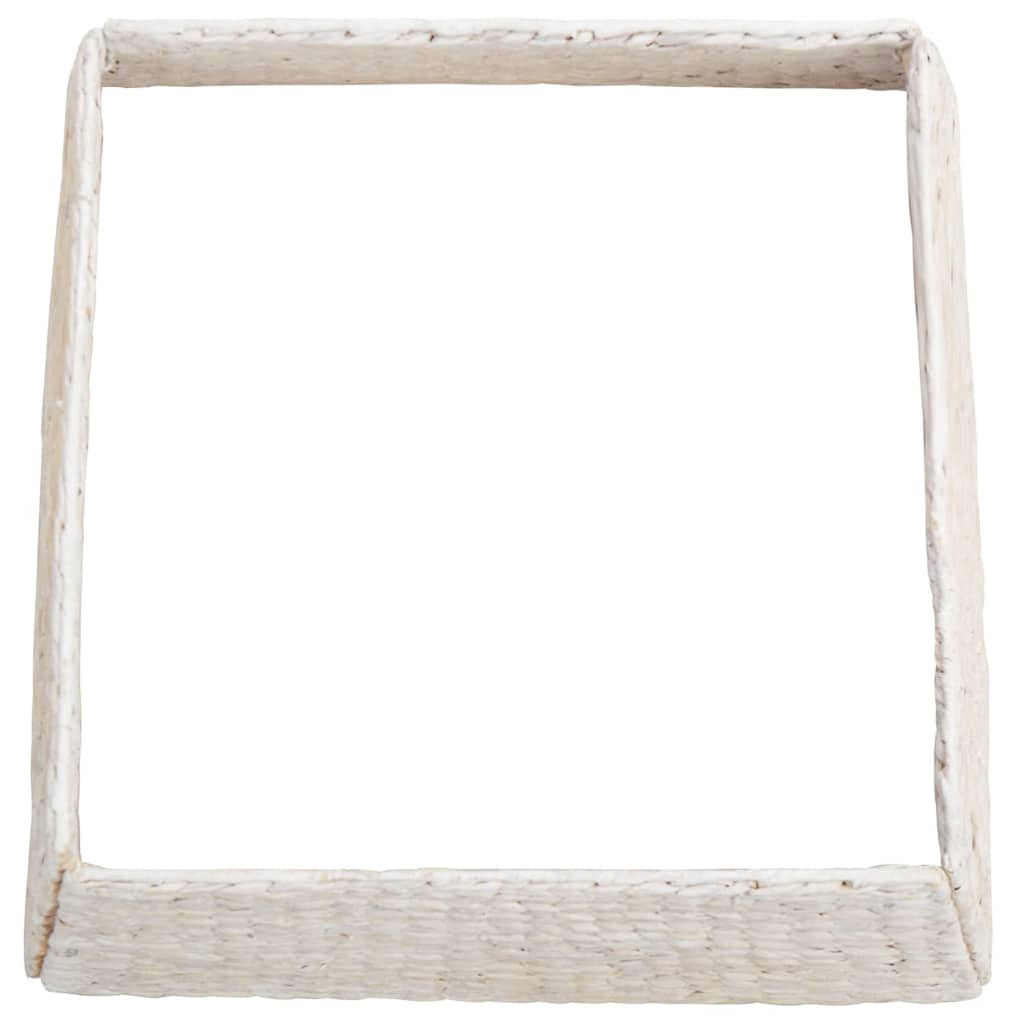 Julträdskrage Fyrkantig Vit 70 x 70 x 28 cm Vattenhyacint