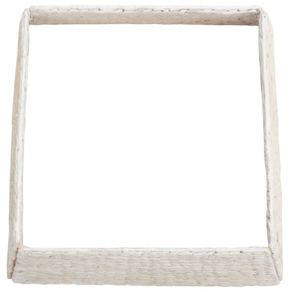 Julträdskrage Fyrkantig Vit 70 x 70 x 28 cm Vattenhyacint