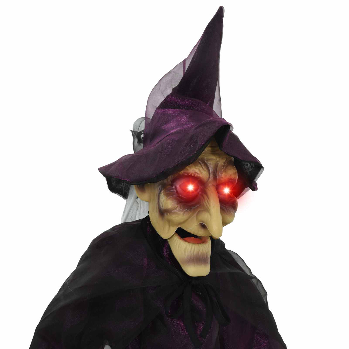 Hängande Halloween talande häxa Lila 216 x 125 cm Polyester