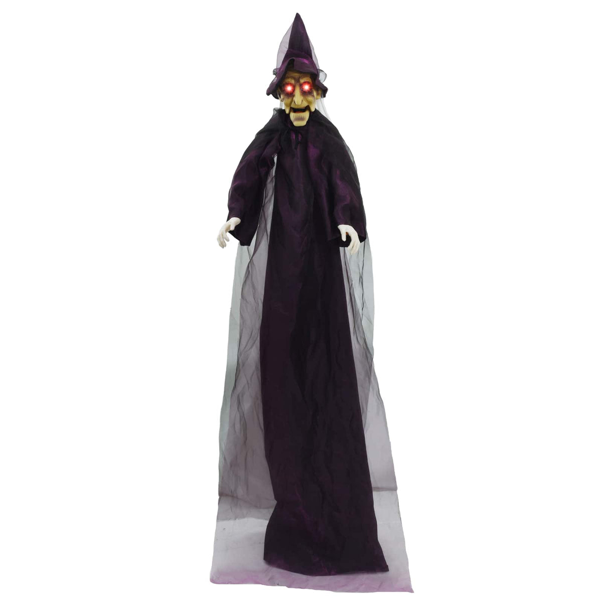 Hängande Halloween talande häxa Lila 216 x 125 cm Polyester