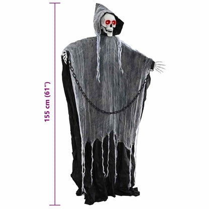 Hängande liemannen till Halloween SPOOKA Svart 112 x 164 cm