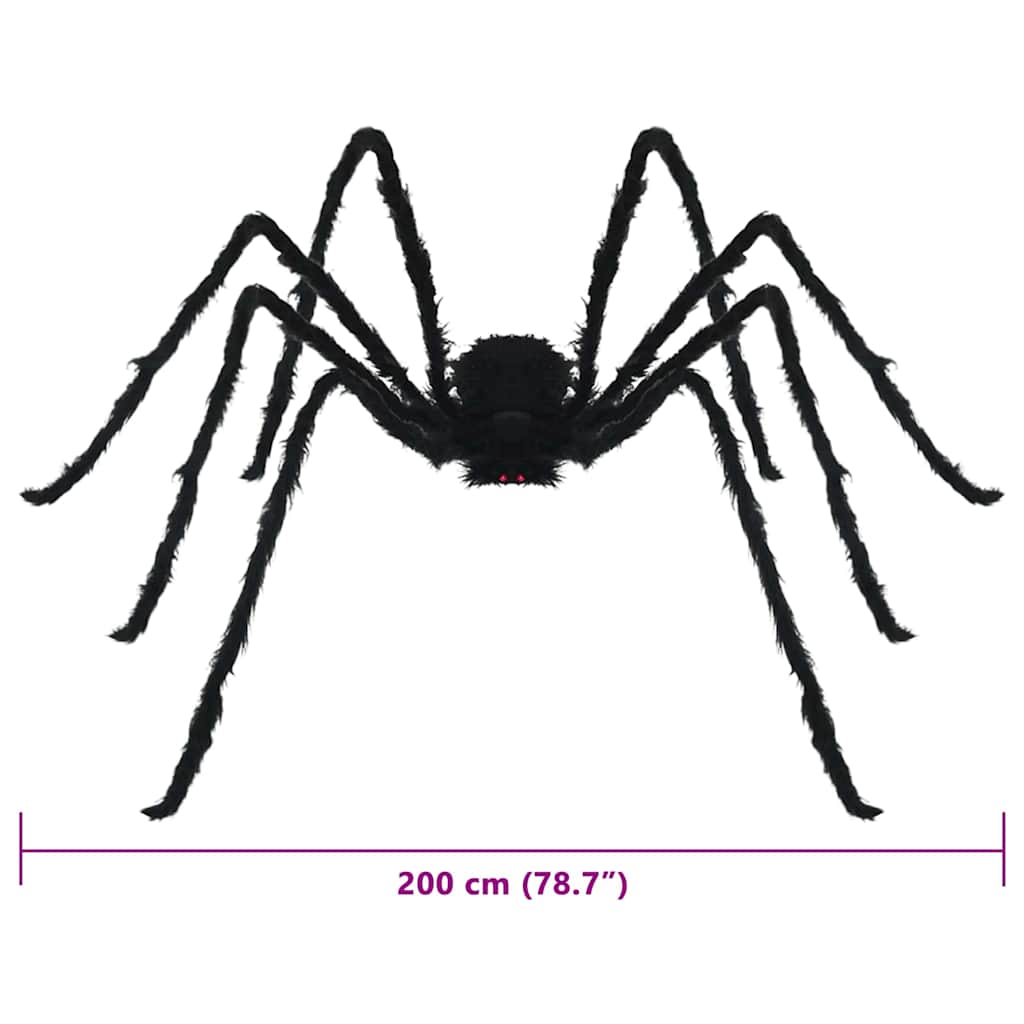 Halloween Spindel Dekoration 3 st Svart 200 cm