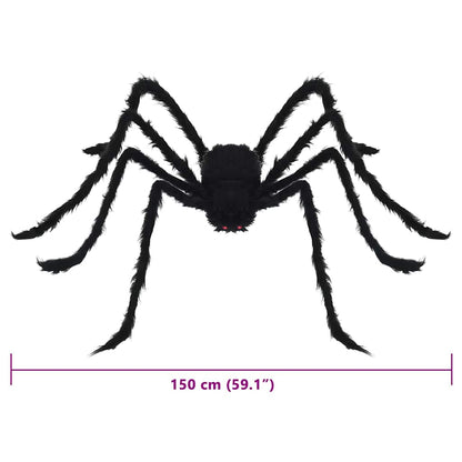 Halloween Spindel Dekoration 3 st Svart 150 cm