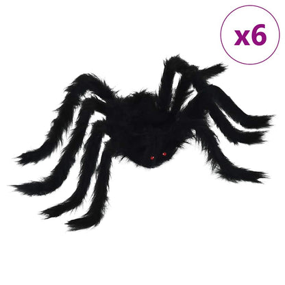Halloween Spindel Dekoration 6 st Svart 75 cm