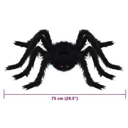 Halloween Spindel Dekoration 6 st Svart 75 cm