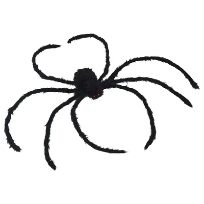 Halloween-spindel dekoration med nät 4 st Svart och vit 150 cm