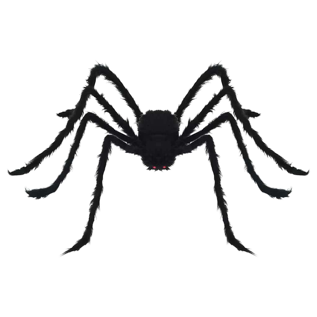 Halloween-spindel dekoration med nät 4 st Svart och vit 150 cm