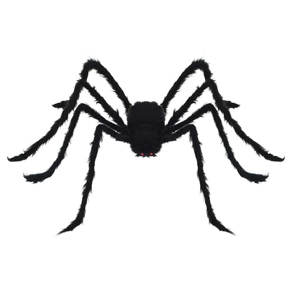 Halloween-spindel dekoration med nät 4 st Svart och vit 150 cm
