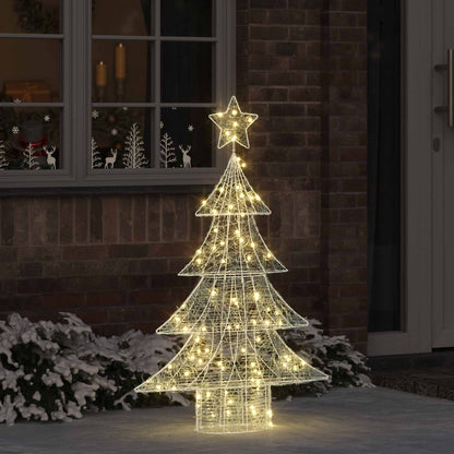 Julgran 100 LED-lampor Varmvit 120 cm Akryl