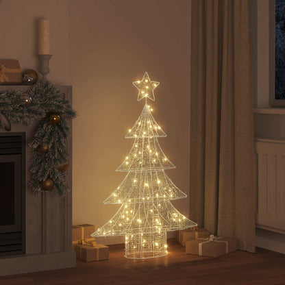 Julgran 100 LED-lampor Varmvit 120 cm Akryl