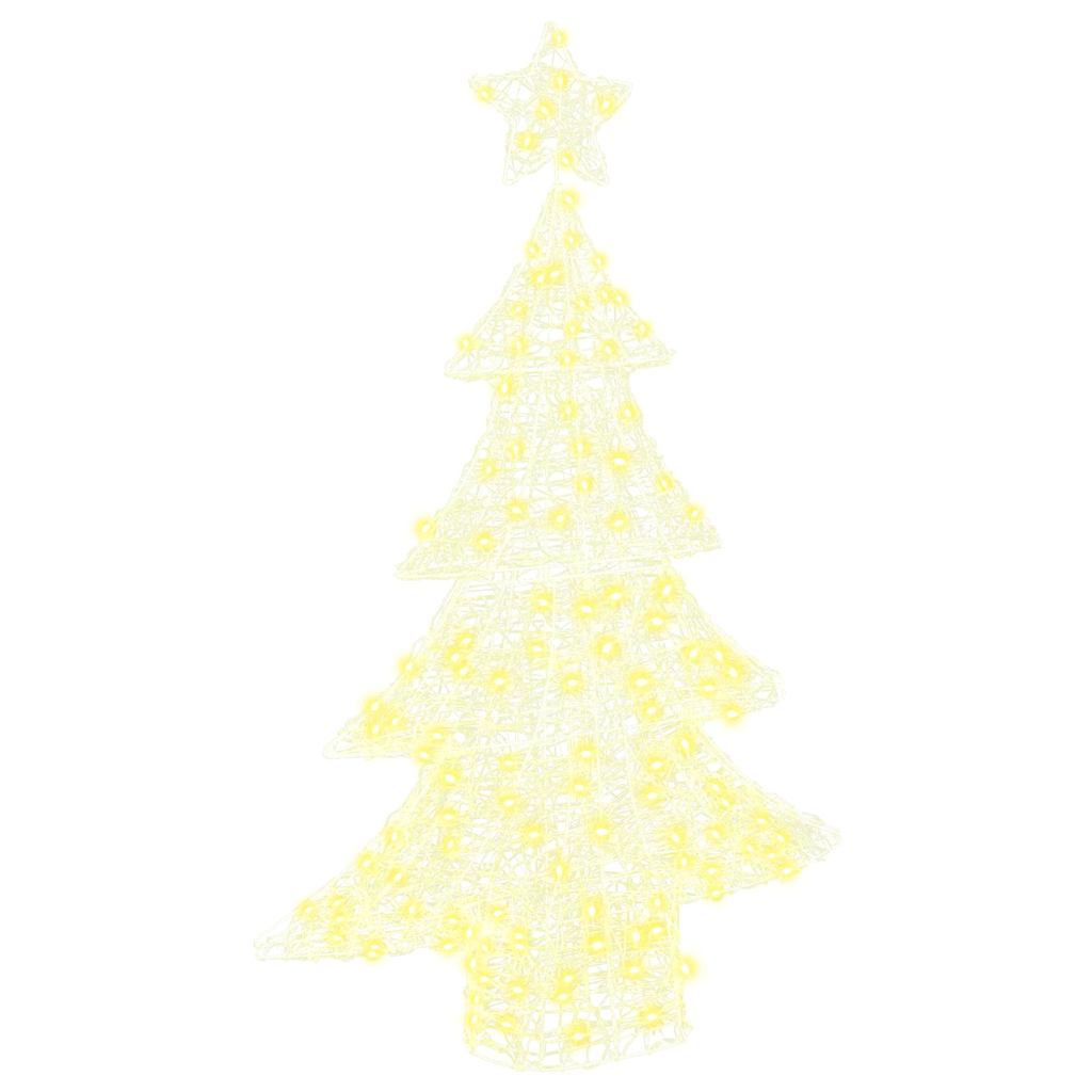 Julgran 100 LED-lampor Varmvit 120 cm Akryl
