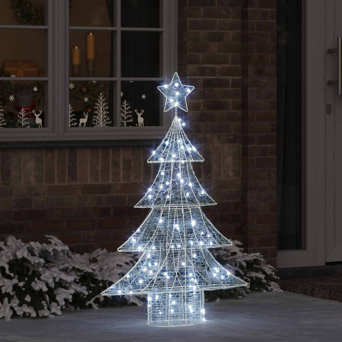 Julgran 100 LED-lampor Kallvit 120 cm Akryl