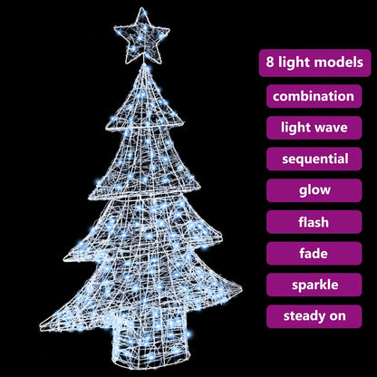 Julgran 100 LED-lampor Kallvit 120 cm Akryl