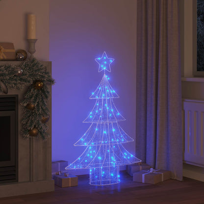 Julgran 100 LED-lampor Blå 120 cm Akryl